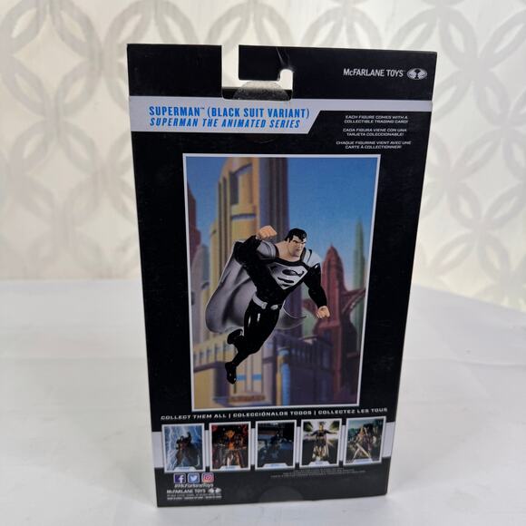 McFarlane Toys DC Multiverse Superman Animated Series Black Suit Variant 1:10 - Picture 2 of 6